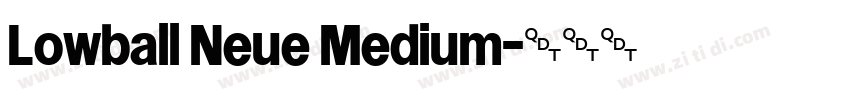 Lowball Neue Medium字体转换